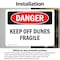 Signmission Keep Off Dunes Fragile, 7 in W x Rectangle, Vinyl Decal OS-2PACK-DS-D-57-L-2503 - alternate 2